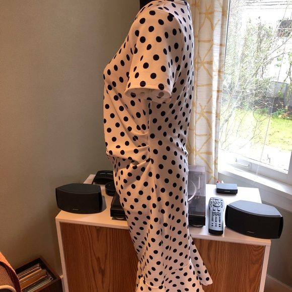 Maternity Polka Dot Midi Dress - Picture 6 of 7